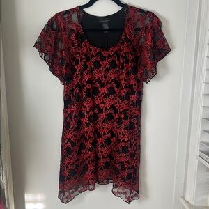 Women’s Floral Lace Fairy Grunge Whimigoth Y2K Top